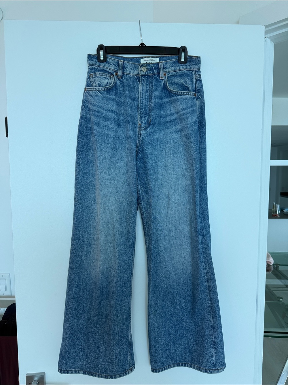 Reformation Cary High Rise Slouchy Wide Leg Jeans Size 27 Colorado Wash
